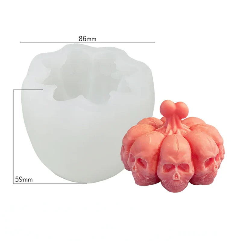 Halloween Ghost Bride Groom Candle Silicone Mold DIY Skull Pumpkin Candle Making Resin Soap Mold Christmas Gift Craft Home Decor